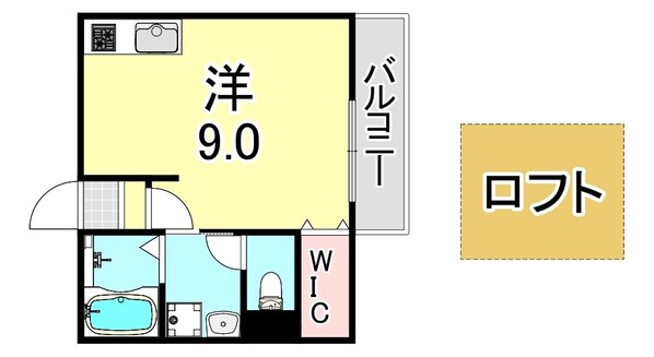 ルミエール西代A棟の物件間取画像